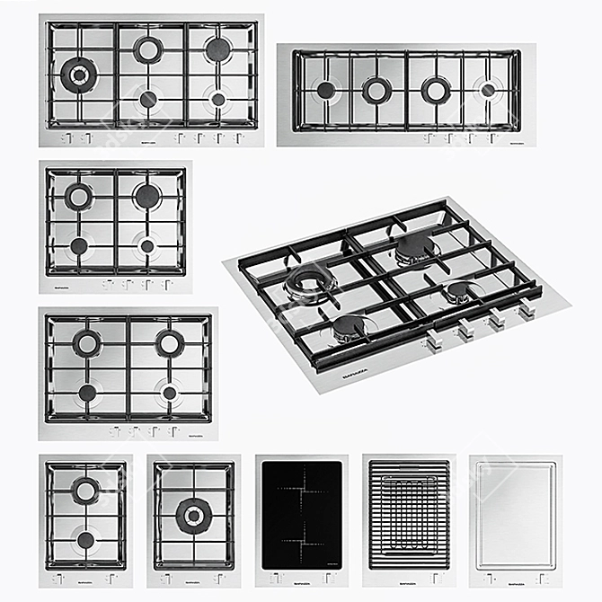 Barazza Set - Versatile Cooktops & Grills 3D model image 1