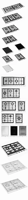 Barazza Set - Versatile Cooktops & Grills 3D model image 3
