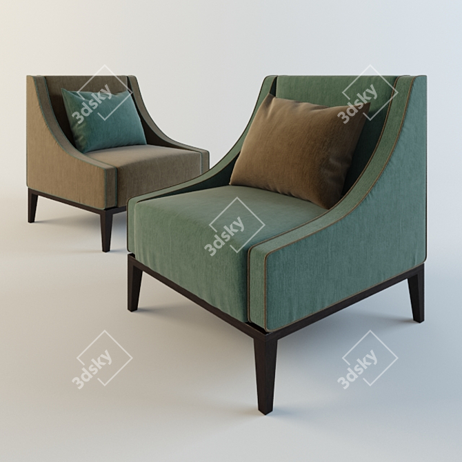 Domingo Salotti Sikka Chair: Modern & Stylish Armchair 3D model image 2