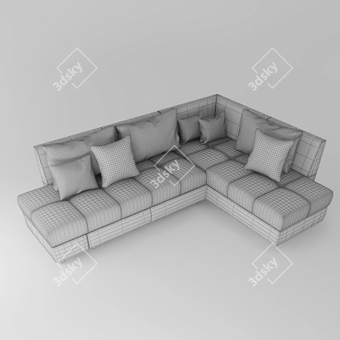 Modern Comfort: Tecna Sofa 3D model image 2