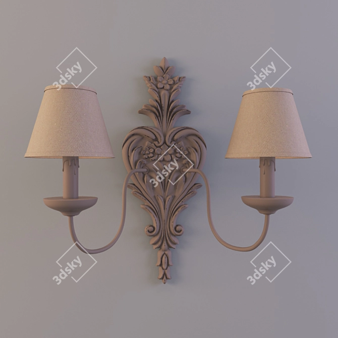 Modern Cotton Wall Lamp 3D model image 1