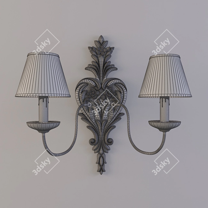 Modern Cotton Wall Lamp 3D model image 2