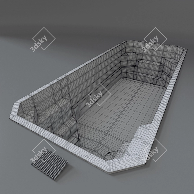 Drain Grating for Pool 3D model image 3