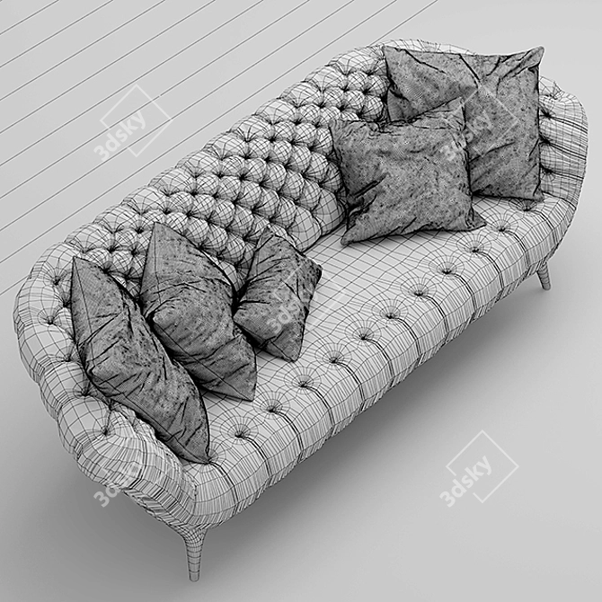 Victor Sofa: Unmatched Comfort & Style 3D model image 3