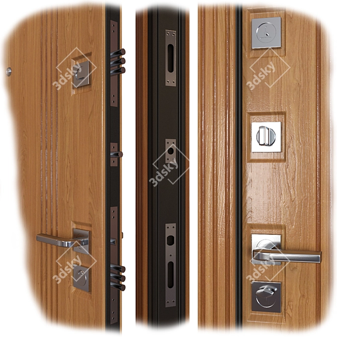 Sturdy MASTINO VENETO Metal Door 3D model image 2