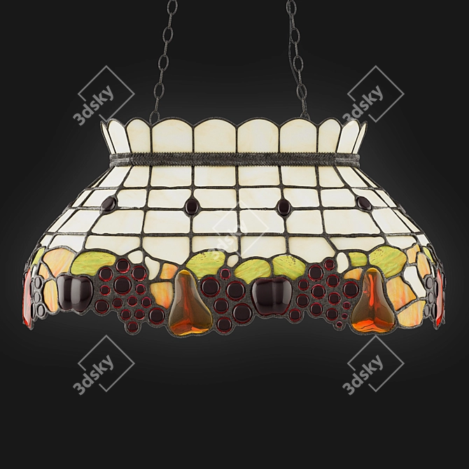 Tiffany Style Stained Glass Chandelier - Svetresurs 850-803-03 3D model image 1