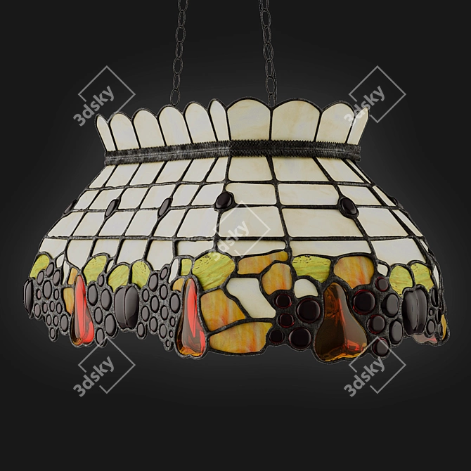 Tiffany Style Stained Glass Chandelier - Svetresurs 850-803-03 3D model image 2