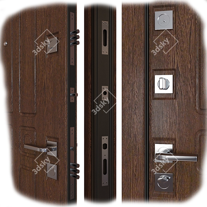 Modern Entry Steel Door MASTINO NOVARA 3D model image 2