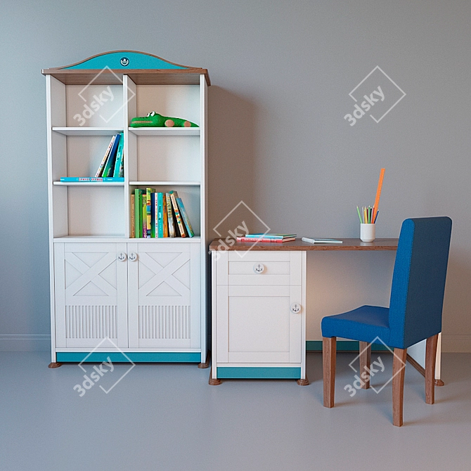 Nautical Teen Furniture Set 3D model image 2