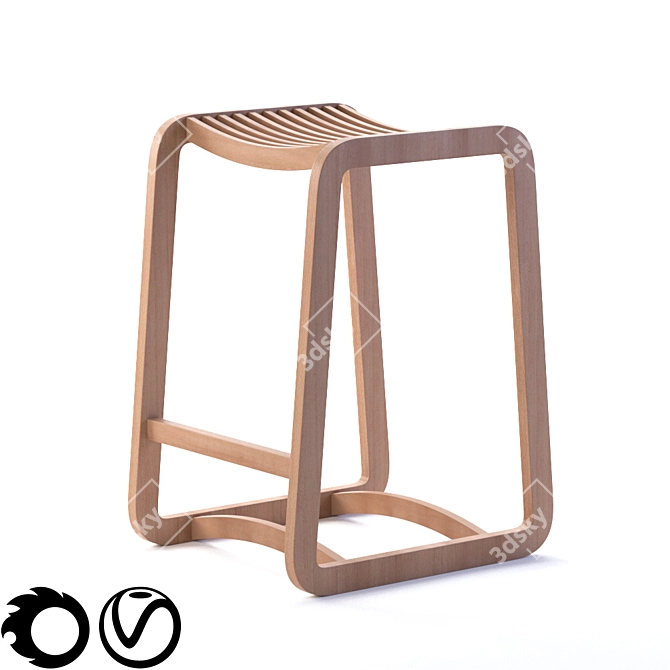 Unika Moblär Barstool 65cm 3D model image 1