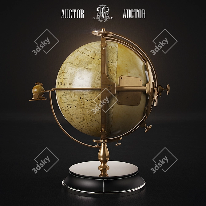 Luminous Lunar Globe: ART Auctor 3D model image 1