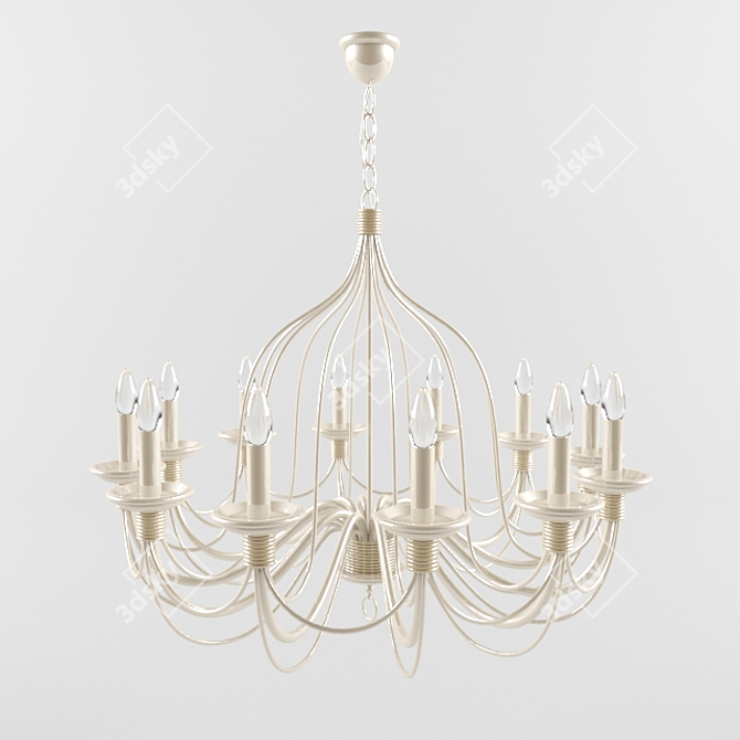 Ideal Lux Corte 12(8) Pendant Chandelier 3D model image 1