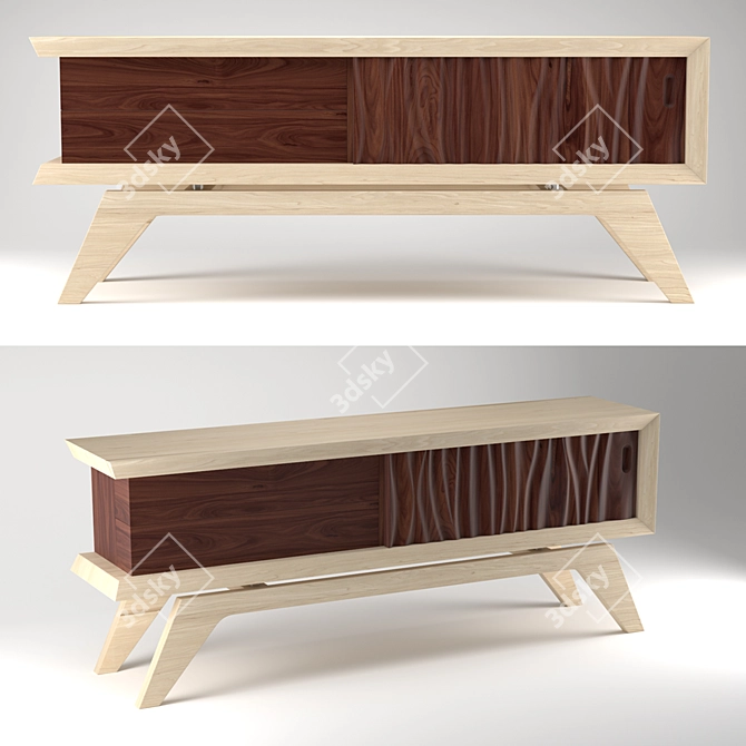 Stylish Oak Chest: Jory Brigham 3D model image 1