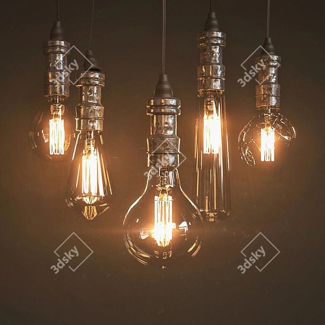 Vintage Loft Light: Illuminate Your Space 3D model image 1