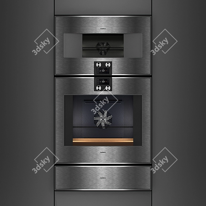 Gaggenau 400: Innovative 76cm Oven 3D model image 1