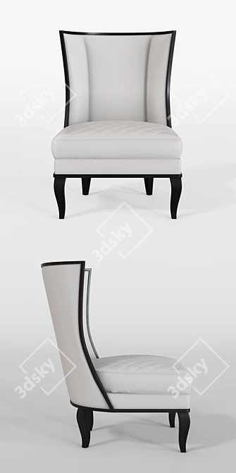 Elegant Bethany High Back Chair 3D model image 2