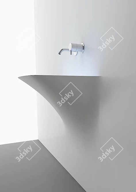 Antonio Lupi SOFFIO: Elegant LED-illuminated Inset Sink 3D model image 3