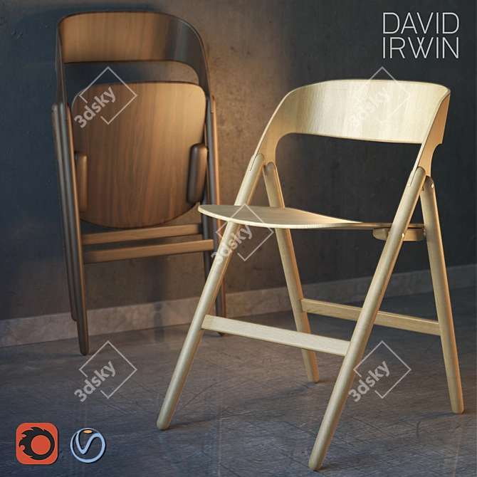 Elegant Narin Chair: Contemporary Comfort 3D model image 1