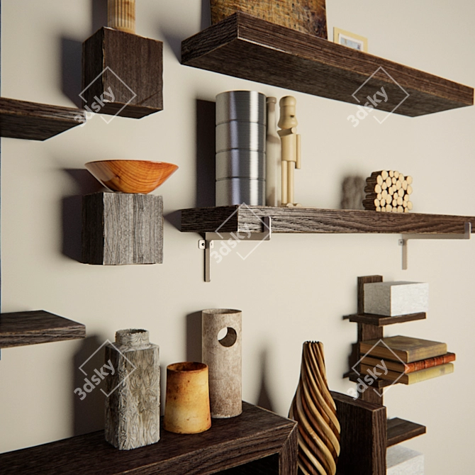 Stylish Wall Shelves: Perfect Wall Decor 3D model image 3