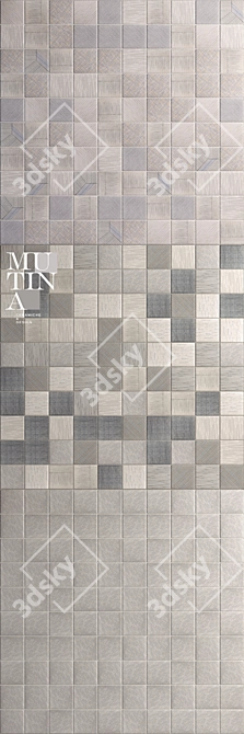 Versatile 3-Pattern Tile Set 3D model image 3