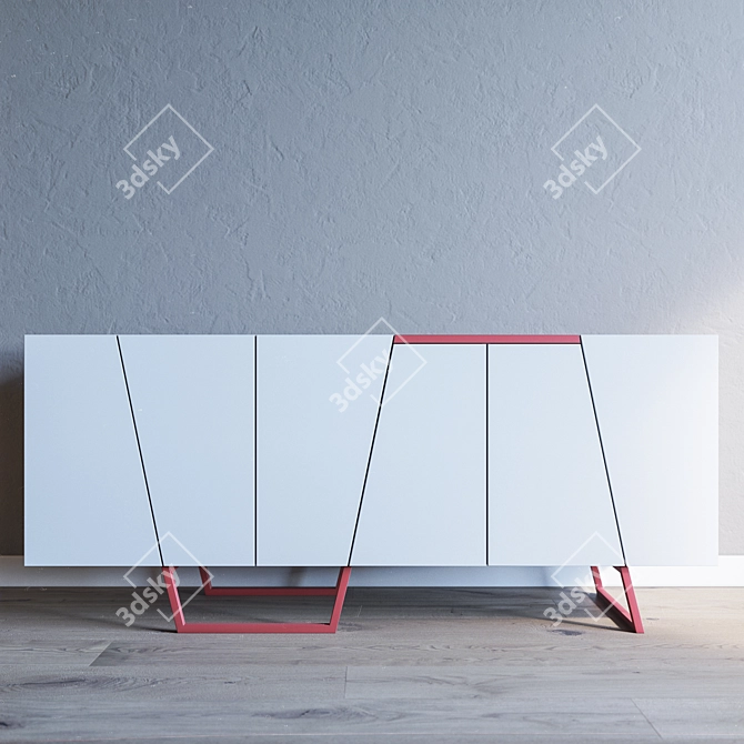 Sleek Chest with Elegant Lines 3D model image 2