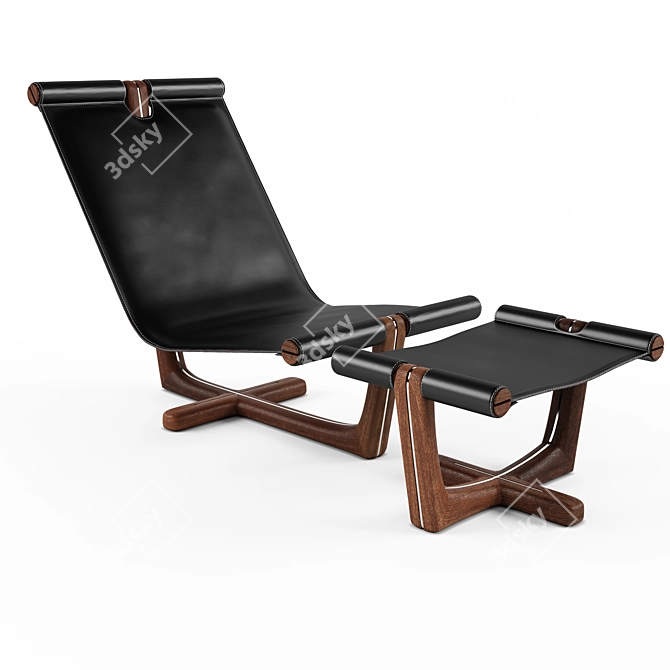 Industrial Armada Stool 3D model image 1