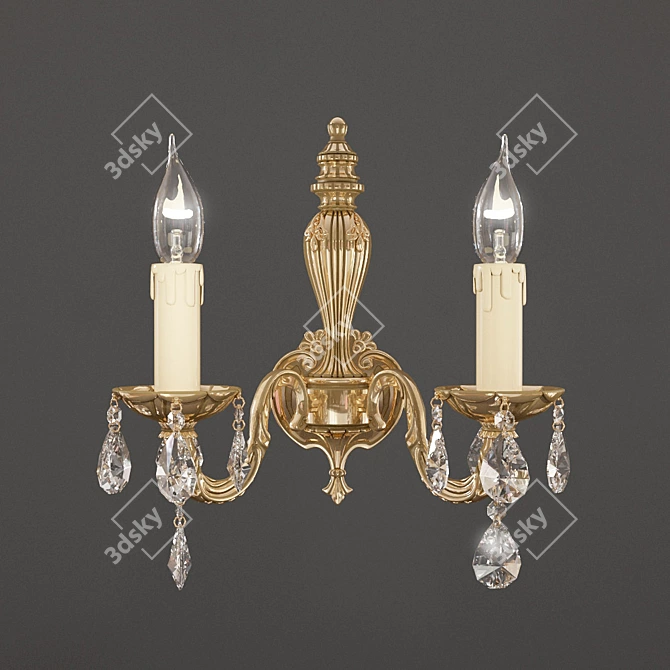Elegant Wall Sconce: Riperlamp Roma 3D model image 1