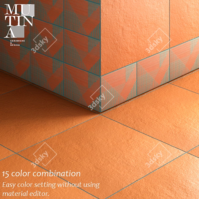 Tierras Set: Innovative Wall & Floor Tiles 3D model image 1