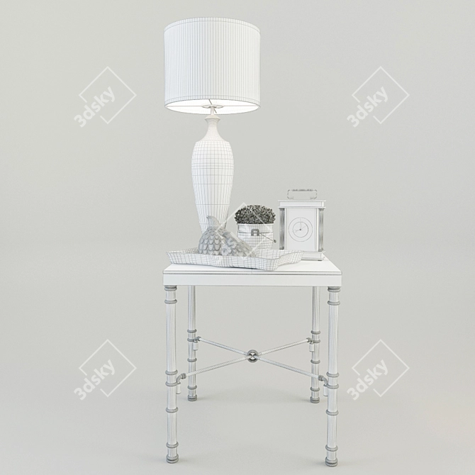 Modern Decor Set with Floor Lamp 3D model image 3