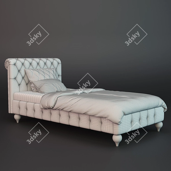 Modern Piermaria Young Bed 3D model image 2