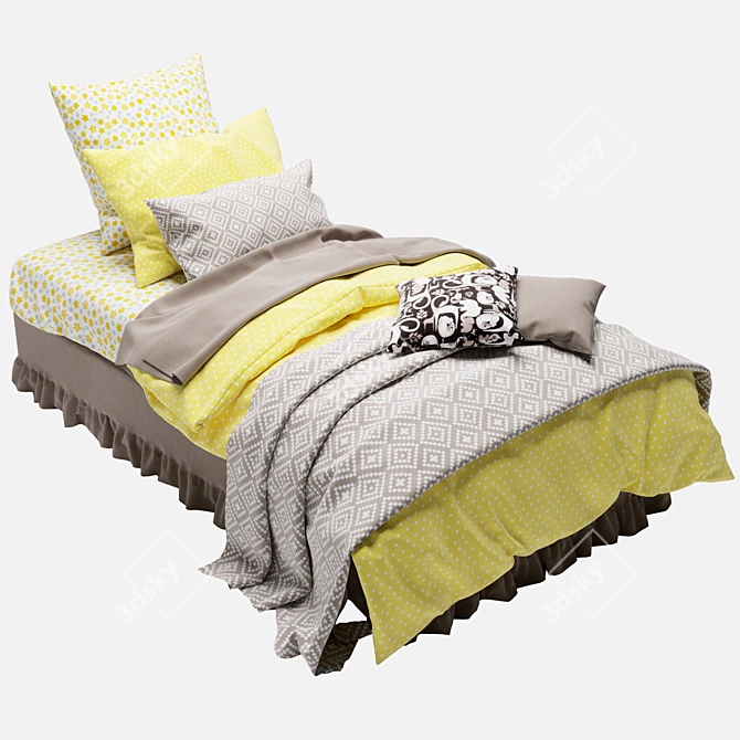 Sunshine Kids Bed Set 3D model image 1