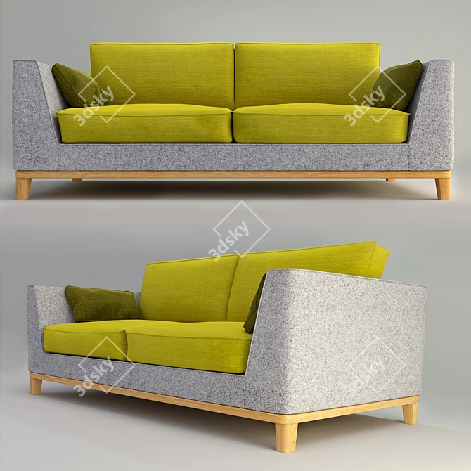 Elegant Art Deco Gatsby Sofa 3D model image 3