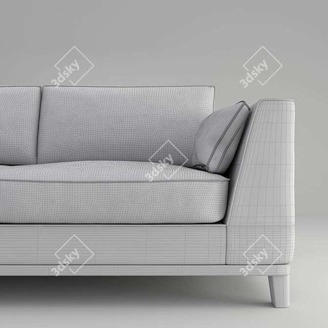 Elegant Art Deco Gatsby Sofa 3D model image 2