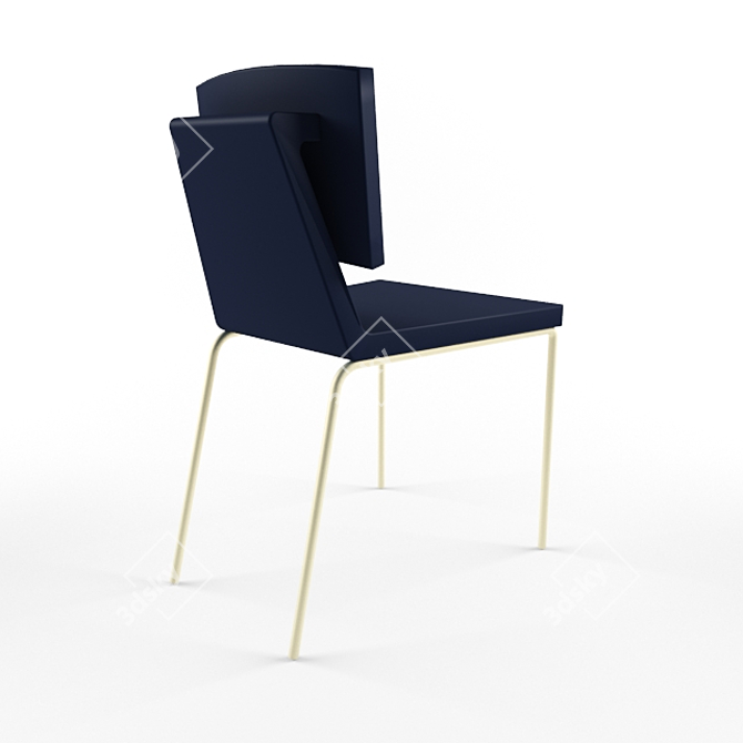 Sleek Modern Chair 3D model image 3