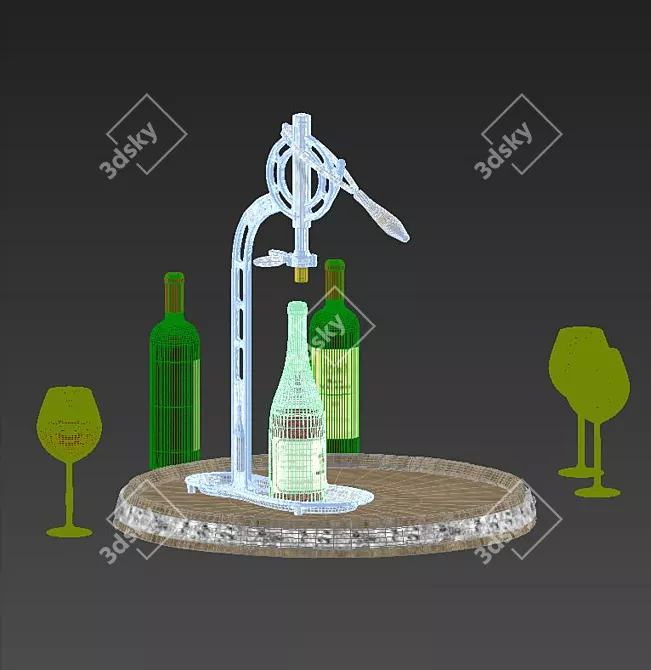 Elevated Vintners Wine Opener 3D model image 3