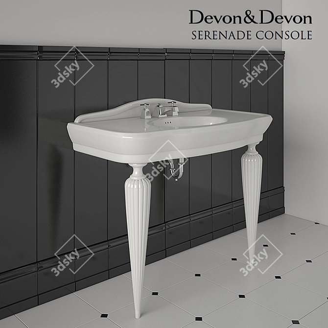 Elegant Serenade Console 3D model image 1