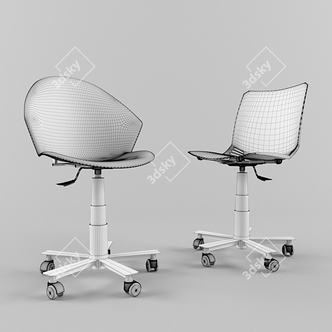 Colorful Kids Chairs: Race & Smile 3D model image 3