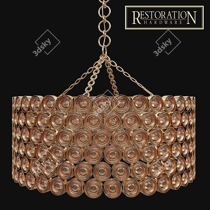 Vintage Glam Chandelier: Delany by Aerin 3D model image 1