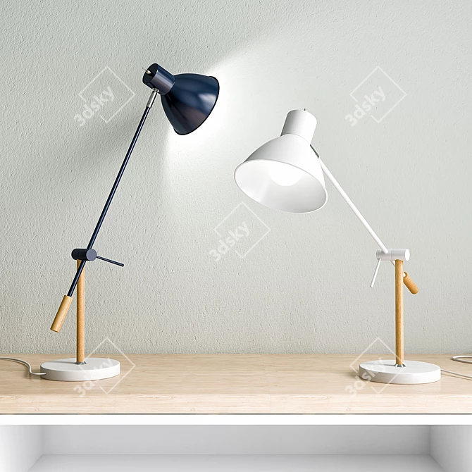Elegant Victor Table Lamp 3D model image 1