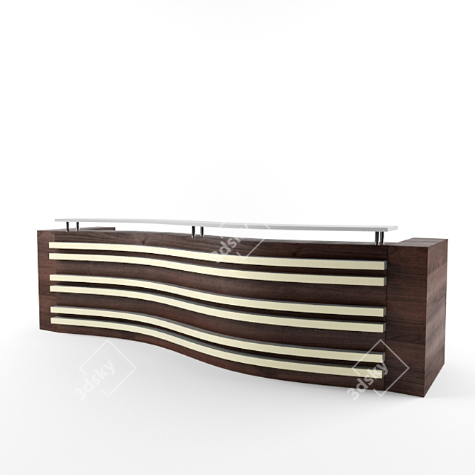 Contemporary Meeting Table 3D model image 1