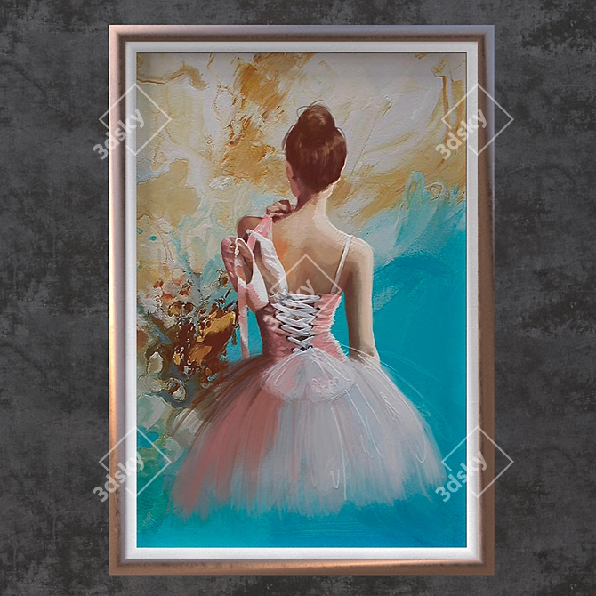 Graceful Ballerina Picture 3D model image 2