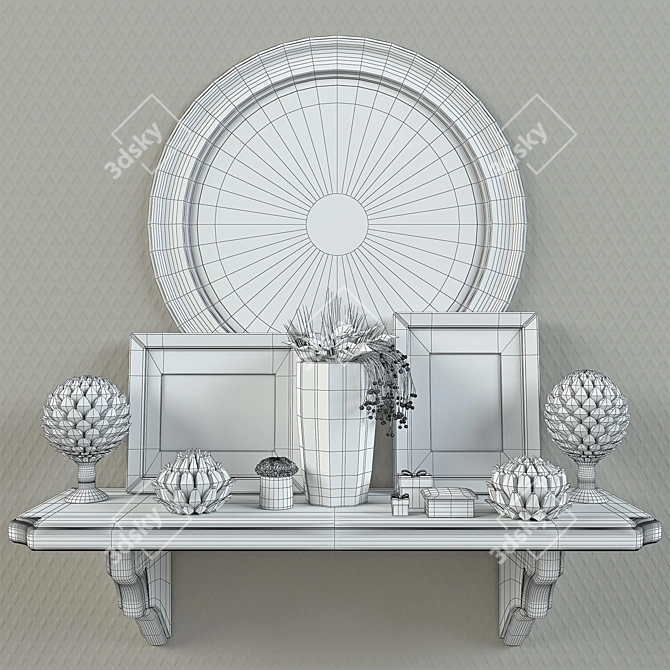 Console Decor Set: Elegant and Versatile 3D model image 3