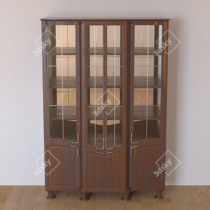 Elegant Showcase for Dining 3D model image 1