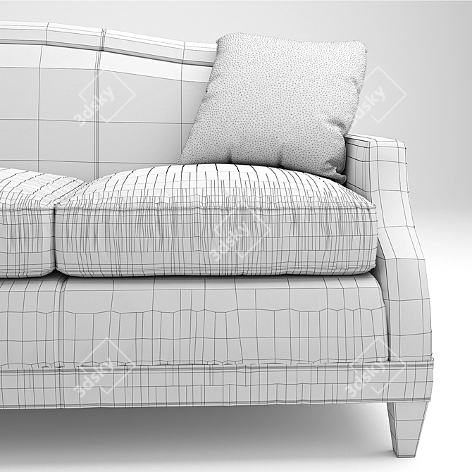Luxury Barbara Berry Sloane Sofa 3D model image 3