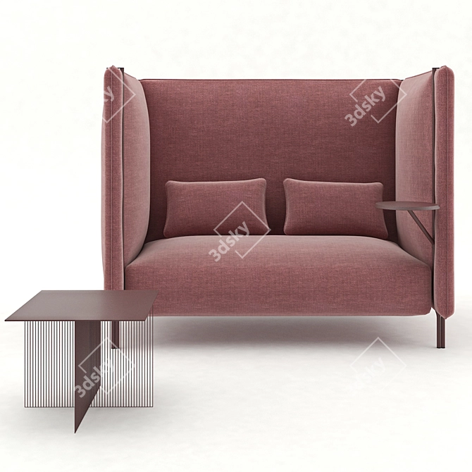 Elegant PINCH High-back Sofa: Polys: 513 242, Verts: 513 592 3D model image 2