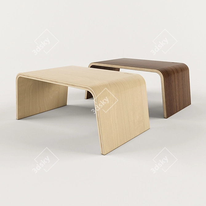 German Crafted Coffee Tables 3D model image 3