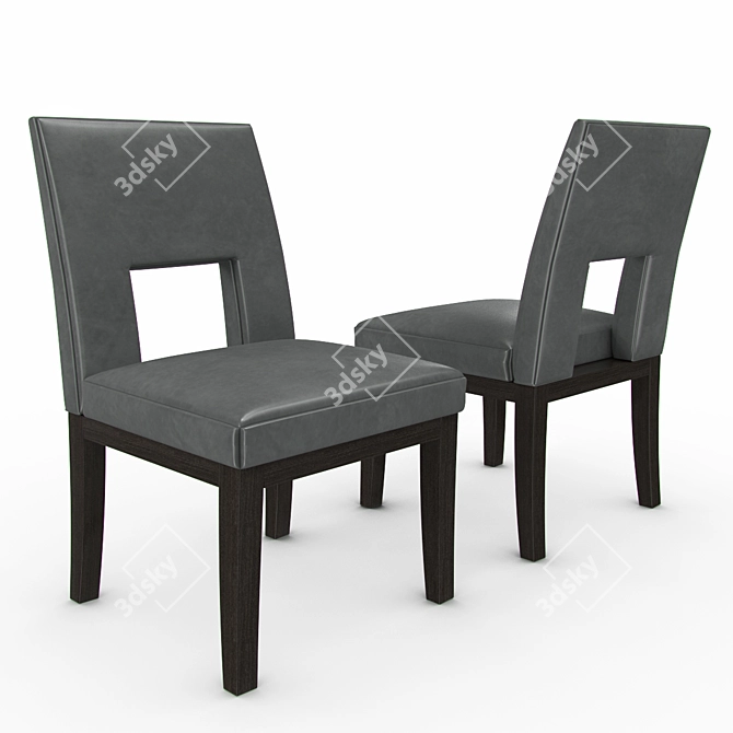 Sleek Velin Chair by Christian Liaigre 3D model image 2