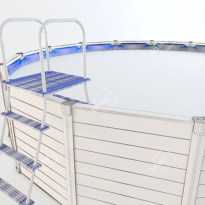 Intex Sequoia Spirit Frame: Spacious and Sturdy Pool 3D model image 3