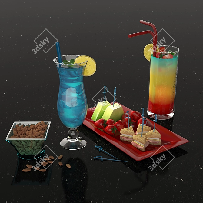 Sips & Nibbles Combo 3D model image 1