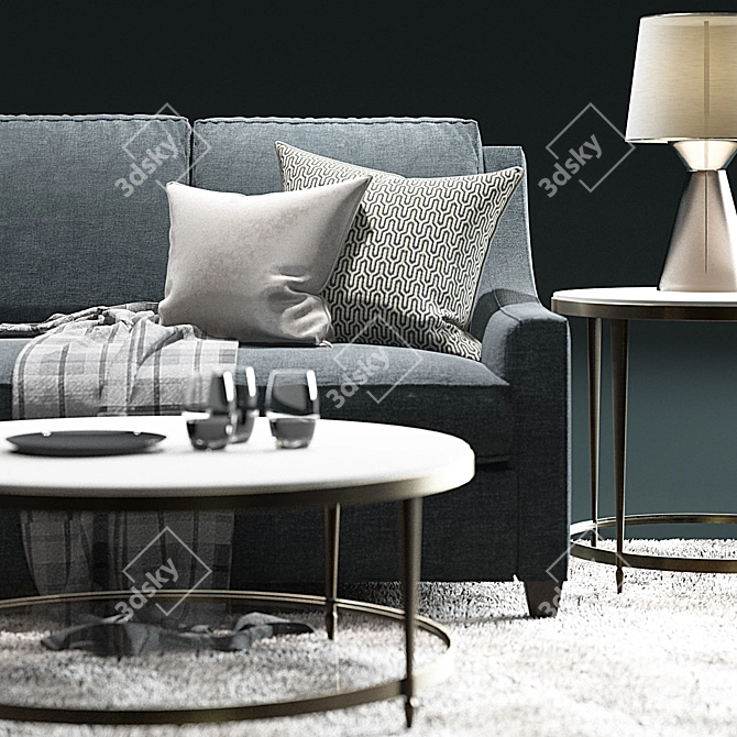 Elegant Malory Sofa: Style Meets Comfort 3D model image 2